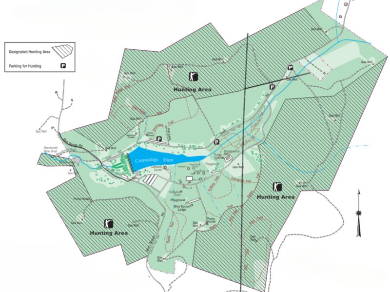 Map of the Hunting area at the Blue Spruce Park