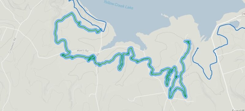 Map of the Simpson Trail at Yellow Creek State Park